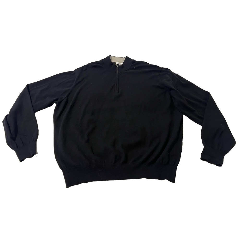 Peter Millar Mens Sweater Crown Soft 1/4 Zip XXL Pima Cotton Silk Cashmere